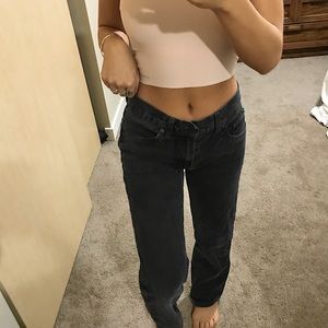 Levi’s washed black low jeans